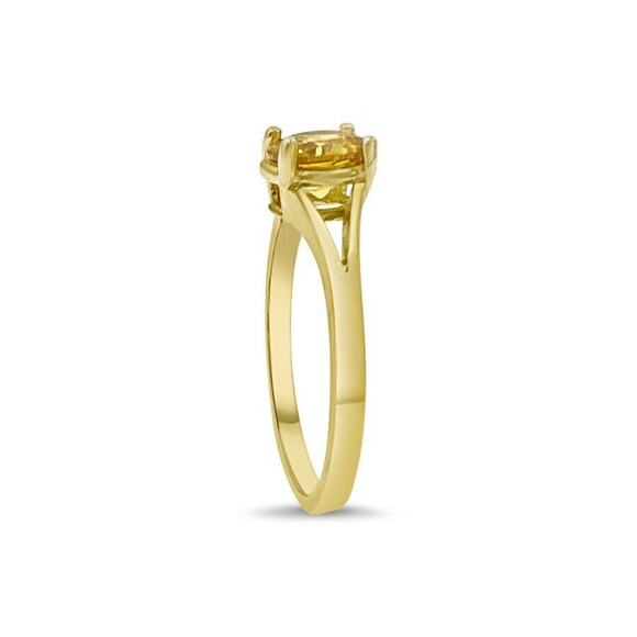10k Yellow Gold Birthstone Ring CZ - Picture 3 of 3